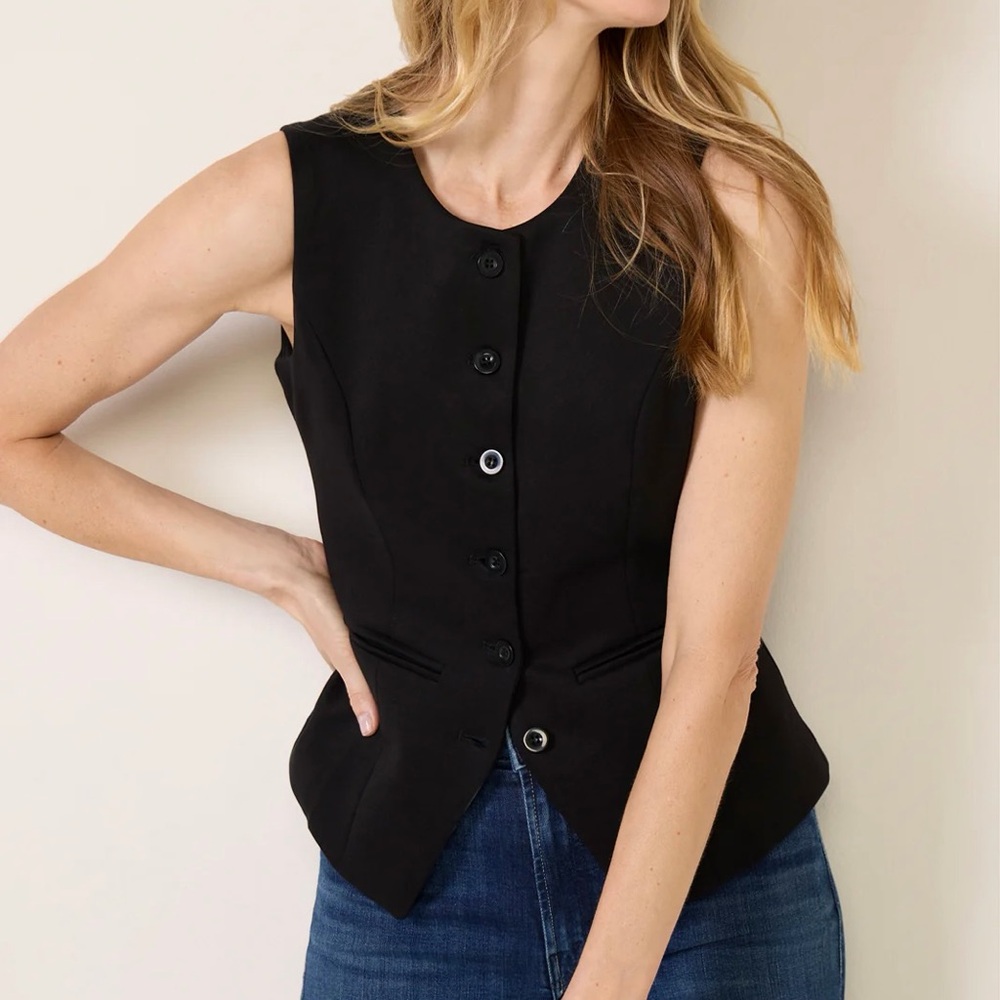 Evereve Kaylie Long Ponte Vest